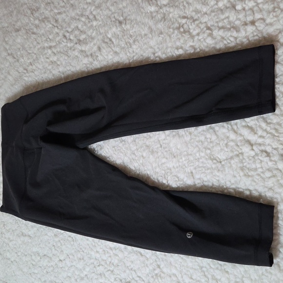 Lululemon Wunder Train High-Rise Crop 23" Sz 8 Black - Picture 10 of 14